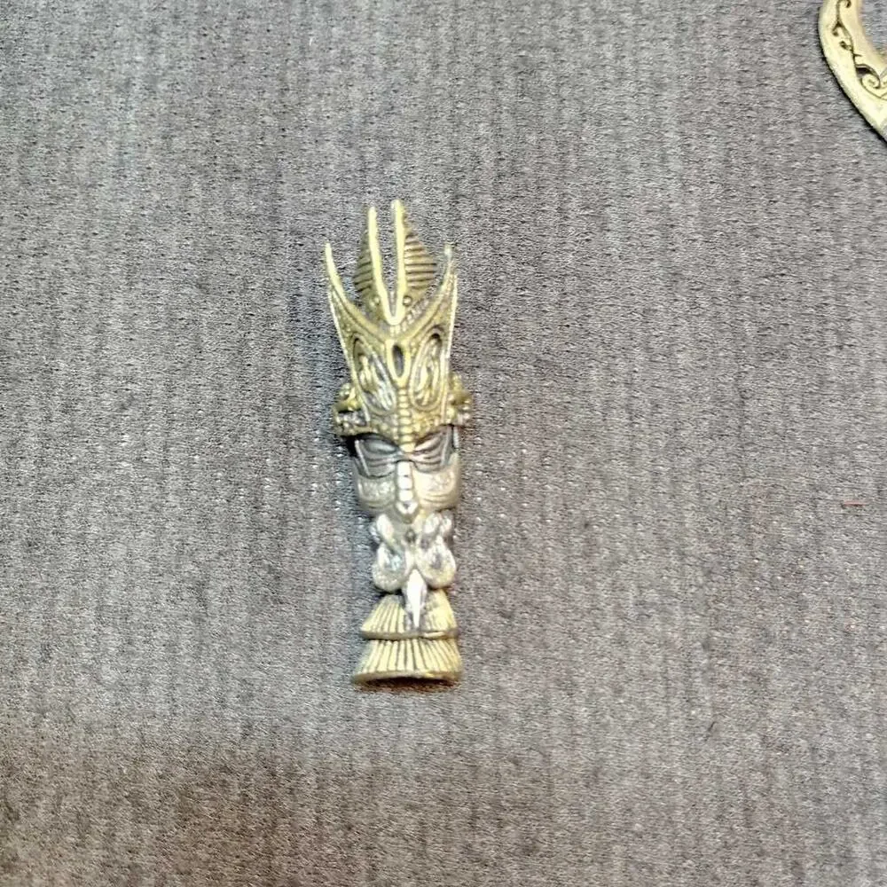 Vintage Metal Samurai Armor Staff Figure Parts Lot Collectible Accessories